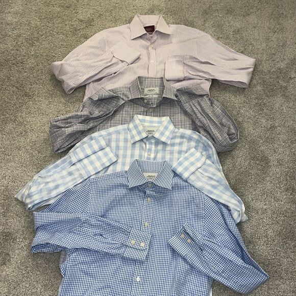 Lot of 4 Charles Tyrwhitt Various Slim Fit Dress Work Shirt 15 1/2 x 35 Men’s - Picture 1 of 1